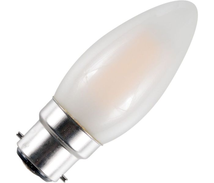 SPL | Lampada a LED a candela | Attacco a baionetta B22d dimmerabile | 1,5W (sostituisce 14W) Opaca