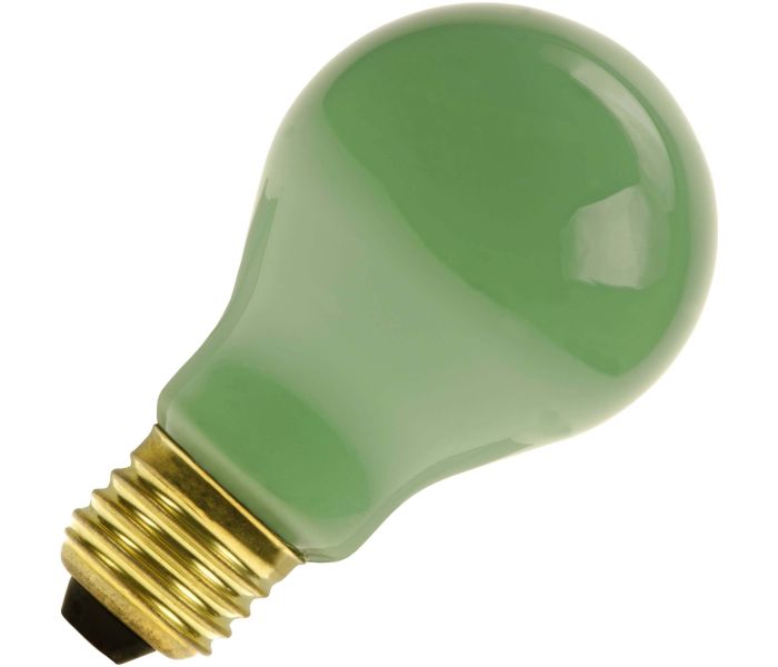 Lampadina | Attacco grande E27 | Forma standard | Verde | 60mm | 60W