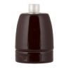 Bailey presa in porcellana E27 marrone