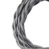 Bailey cavo in tessuto ritorto a 2 fili argento metallico 3m