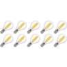 Lighto | Filamento LED | Attacco piccolo E14 | Lampada a sfera | Luminosa | 45mm | 5W | 10 pezzi Lighto | Filamento LED | Attacco piccolo E14 | Lampada a sfera | Luminosa | 45mm | 5W | 10 pezzi