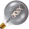Lighto | Filamento LED | Attacco grande E27 | Globelamp | Nero | 125mm | 5W