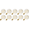 Lighto | Filamento LED | Attacco grande E27 | Globelamp | Oro | 95mm | 5W | 10 pz. Lighto | Filamento LED | Attacco grande E27 | Globelamp | Oro | 95mm | 5W | 10 pz.