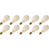 Lighto | Filamento LED | Attacco grande E27 | Lampada Edison | Oro | 64mm | 4W | 10 pezzi Lighto | Filamento LED | Attacco grande E27 | Lampada Edison | Oro | 64mm | 4W | 10 pezzi