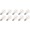 Lighto | Filamento LED | Raccordo a baionetta B22d | Forma standard | Luminoso | 60mm | 8W | 10 pezzi