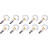Lighto | Filamento LED | Attacco piccolo E14 | Lampada a sfera | Luminosa | 45mm | 4W | 10 pezzi