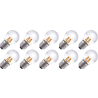 Lighto | Filamento LED | Attacco grande E27 | Lampada a sfera | Luminosa | 45mm | 4W | 10 pezzi