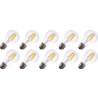 Lighto | Filamento LED | Attacco grande E27 | Forma standard | Luminoso | 60mm | 4W | 10 pezzi Lighto | Filamento LED | Attacco grande E27 | Forma standard | Luminoso | 60mm | 4W | 10 pezzi