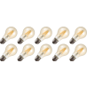 Lighto | Filamento LED | Attacco grande E27 | Forma standard | Oro | Sensore crepuscolare | 60mm | 4W | 10 pezzi Lighto | Filamento LED | Attacco grande E27 | Forma standard | Oro | Sensore crepuscolare | 60mm | 4W | 10 pezzi