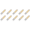 Lighto | Lampadina a LED | Raccordo G9 | Lampadina a innesto | Trasparente | 13mm | 3W | 10 pezzi