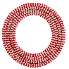 Calex | Cavo avvolto in tessuto | 2x0,75mm² | 1,5M | Rosso/Bianco | 60W