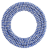 Calex | Cavo avvolto in tessuto | 2x0,75mm² | 1,5M | Blu/Bianco | 60W