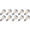 Lighto | Filamento LED | Attacco grande E27 | Forma standard | Luminoso | 60mm | 4W | 10 pezzi