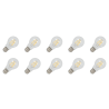 Lighto | Filamento LED | Attacco piccolo E14 | Forma standard | Luminoso | 60mm | 6W | 10 pezzi