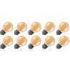 Lighto | Filamento LED | Attacco grande E27 | Lampada a sfera | Oro | 45mm | 4W | 10 pezzi
