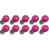 Lighto | Lampada a LED | Attacco grande E27 | Lampada a sfera | Viola | 45mm | 1W | 10 pezzi Lighto | Lampada a LED | Attacco grande E27 | Lampada a sfera | Viola | 45mm | 1W | 10 pezzi