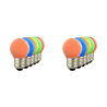 Lighto | Lampada a LED | Attacco grande E27 | Lampada a sfera | Rosso/Giallo/Arancione/Verde/Blu | 45mm | 1W | 2 x 5 pack