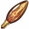 Lampada a filamento di carbonio a candela oro 25W piccolo attacco E14