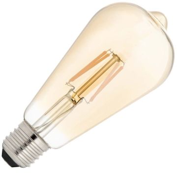 Bailey | Lampada LED Edison a sensore Giorno/Notte | Attacco grande E27 | 4W (sostituisce 40W) Oro
