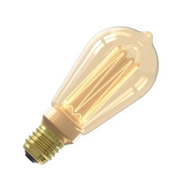 Calex | Filamento LED | Attacco grande E27 | Rustico ST64 | Oro | 3,5W