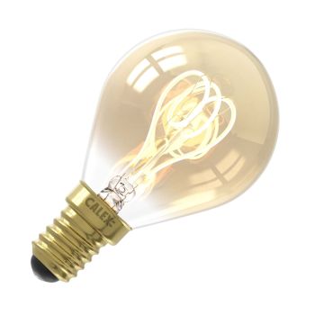 Calex | Filamento LED | Attacco piccolo E14 | P45 | Palla | Oro | 2,5W