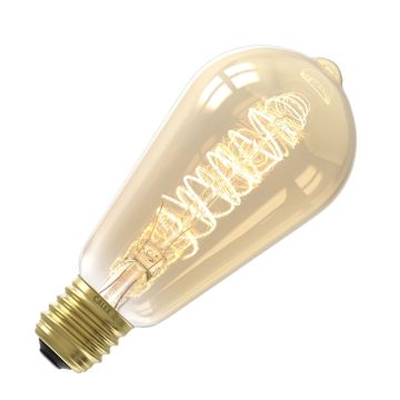 Calex | Filamento LED | Attacco grande E27 | ST64 Rustico | Oro | 5,5W | Dimmerazione a 3 livelli