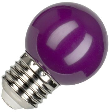 Bailey | Lampada a LED | Attacco grande E27 | Lampada a sfera | Viola | 45mm | 1W