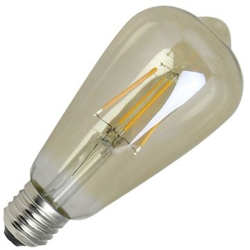 Bailey | Lampada LED Edison impermeabile IP65 | Grande attacco E27 | 4W (sostituisce 32W) Oro