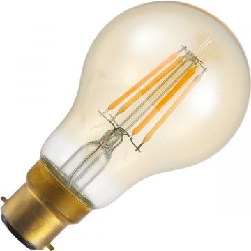 Lighto | Filamento LED | Attacco a baionetta B22d | Lampada standard | Oro | 60mm | 4W