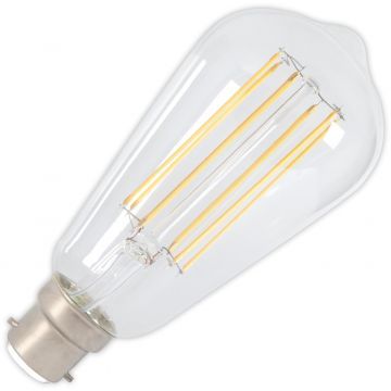 Calex | Filamento LED | Attacco a baionetta B22d | Lampada Edison | Trasparente | 64mm | 4W