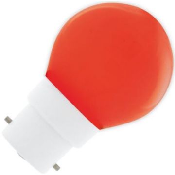 Bailey | Lampadina LED | Attacco a baionetta B22d Fitting | Lampada a sfera | Rosso | 45mm | 1W