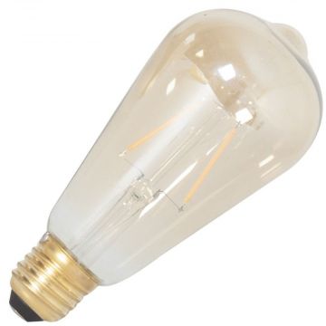 Calex | Filamento LED | Lampadina grande E27 | Lampada Edison | Oro | 64mm | 3,5W