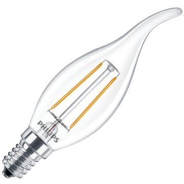 Philips | LED Kaarslamp tip | Kleine fitting E14 | 2W (vervangt 25W) 