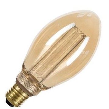 Bailey | Lampadina LED | Grande attacco E27 | Lampada a candela | Oro | 75mm | 4W