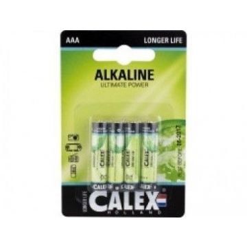 Calex Batterie alcaline penlite AAA 4 pezzi