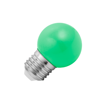 Lighto | Lampadina LED | Grande attacco E27 | Lampada a sfera | Verde | 45mm | 1W